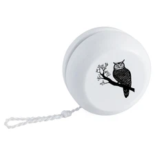 'Owl Sitting on Branch' Retro Style Yo-Yo (YY00048903)
