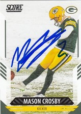 Green Bay Packers Mason Crosby 2021 Score IP Autograph Auto Card