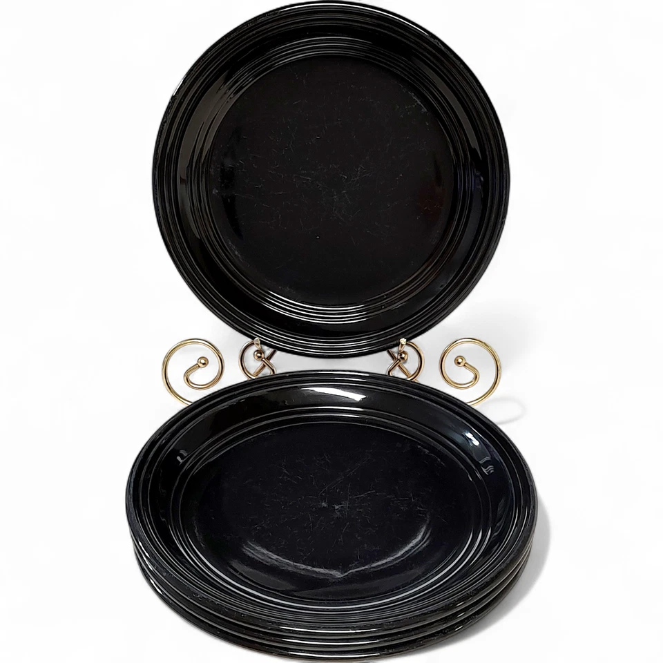 Pratos de jantar de grés preto 4 peças Mainstays Rich 10,5" - Imagem 2 de 4