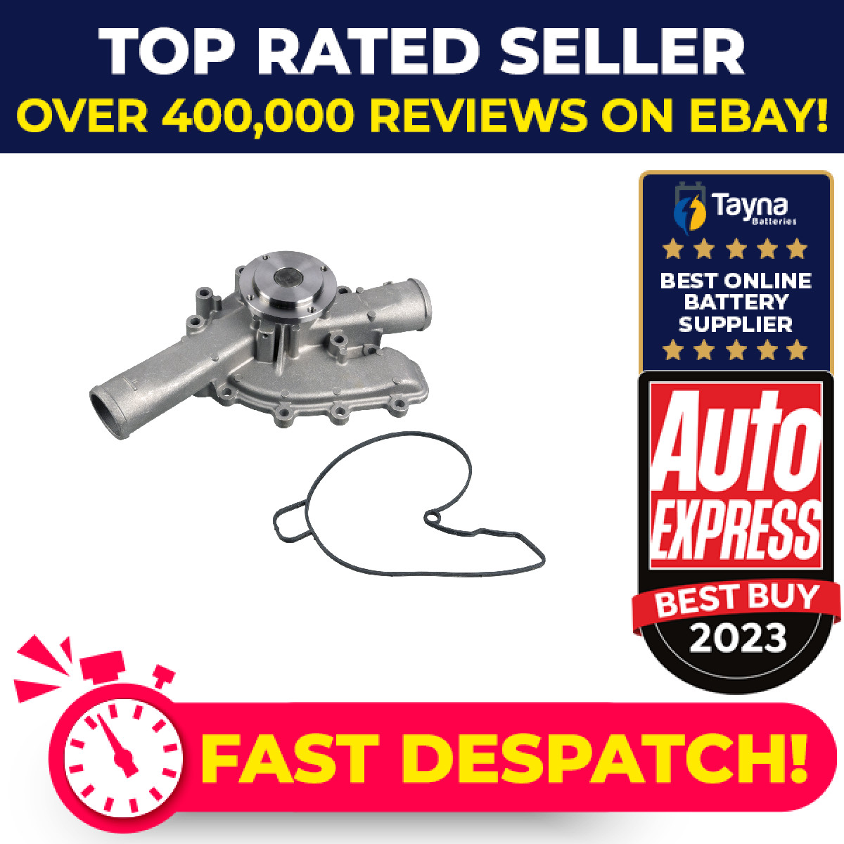 Water Pump fits MERCEDES SL65 AMG R230, R231 6.0 2004 on Coolant A1372000601 New