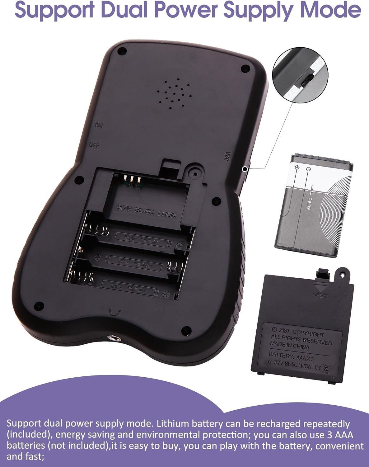 Retro Block Game Console Plastic 23 Puzzle Games for Indoor Outdoor