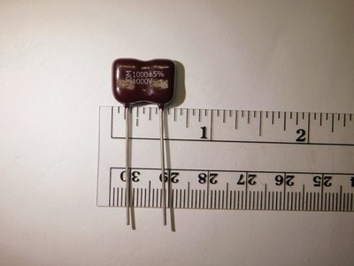 2 Cornell Dubilier CDV19FF102J03 1000pF 1000V 5% Dipped Silver Mica Capacitors