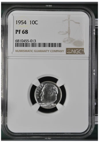 1954 10C Roosevelt Silver Dime NGC PF 68
