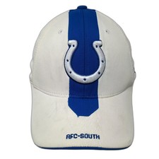 Indianapolis Colts NFL Reebok White Blue One Size AFC South Stretch Fit Cap