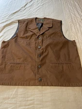 Wyoming Traders Men's Bronco Canvas Vest Size XL