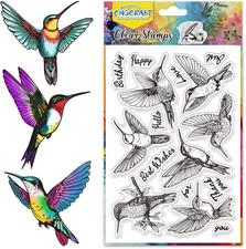 Hummingbird Clear Stamps Bird Transparent Stamps Silicone Clear Stamp Seals for