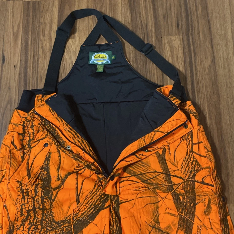 Cabela's RealTree Seclusion Blaze Hardwood Camo Dry-Plus Bibs Overalls Mens XL - Image 4 of 4