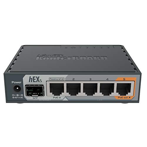 hEX S Ethernet Black Router, 10, 100, 1000 Mbit/s, 10/100/1000BASE-T - Afbeelding 1 van 2
