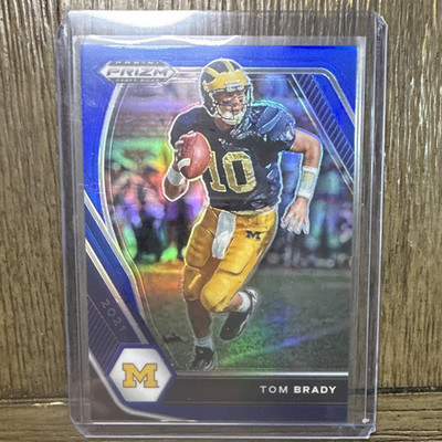 Panini Prizm Draft Picks 2021 Tom Brady #6 Blue Prizm /199 Michigan NCAA