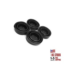 Universal 4Pcs Black Rubber Housing Seal Cap Dust Cover for Car LED Headlight