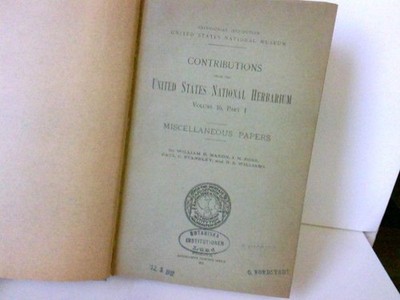 Contributions from the U.S. National Herbarium Vol. XVI Miscellaneous Papers Div
