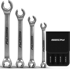 4-piece Flare Nut Wrench Set - Sae Brake Line Wrench 14 516 38 716 12