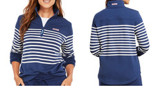 Vineyard Vines Dreamcloth Placed Striped Relaxed Shep Shirt Colombier Deep Bay S