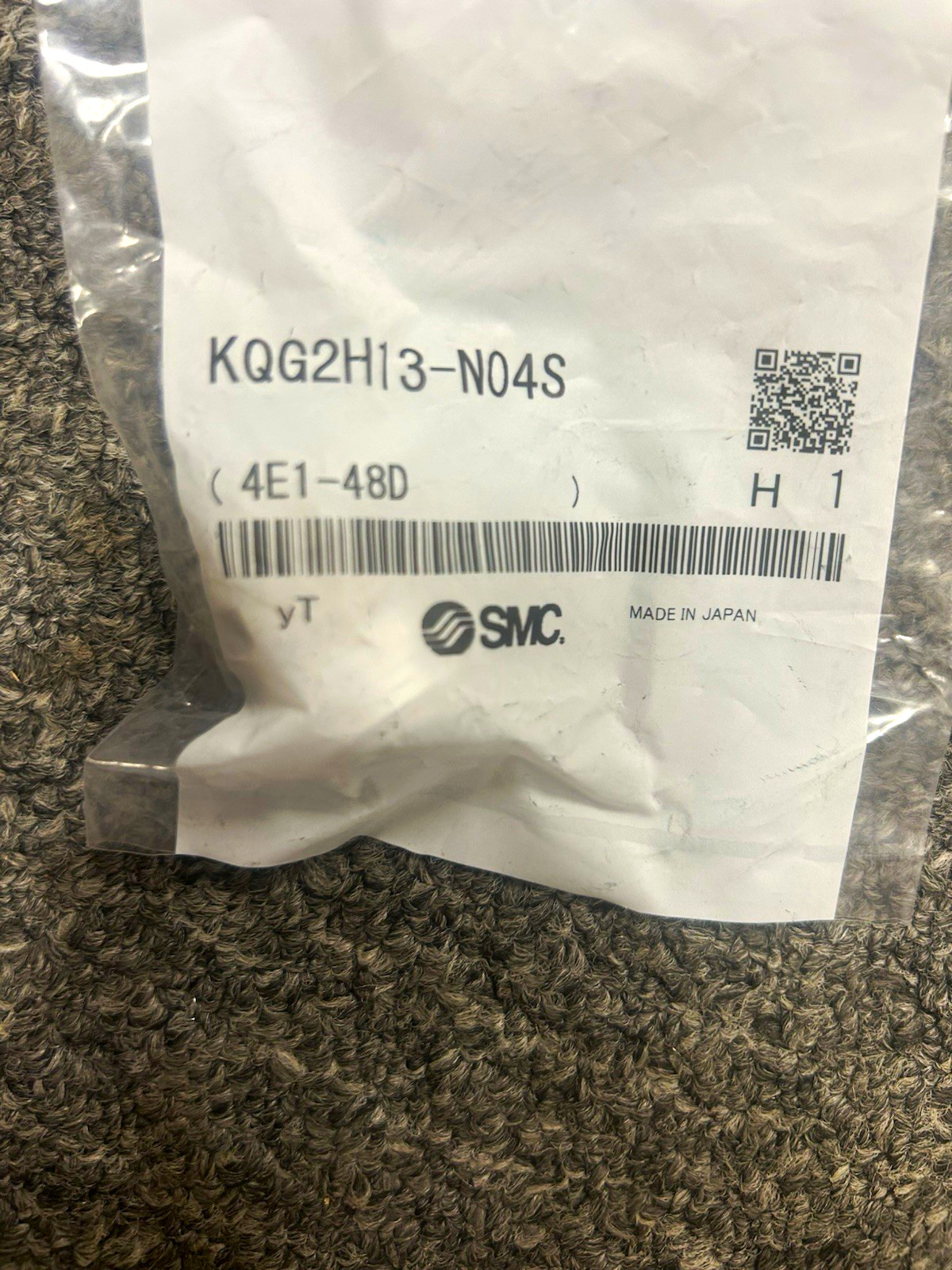 SMC Stainless Straight Push-to-Connect Female to Male NPT Fitting KQG2H13-N04S