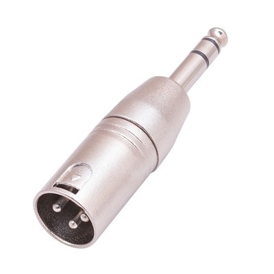 Male to Male Socket Connector 6.35mm 1/4 Inch TRS to XLR Adapter
