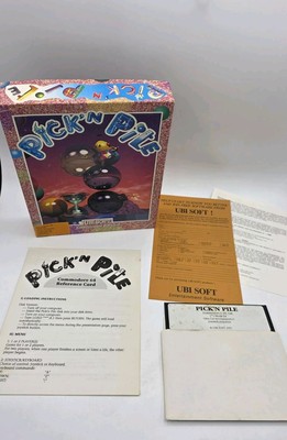 PICK'N PILE for the Commodore 64 C64/128 Complete in Box UBISOFT Rare Diskette 