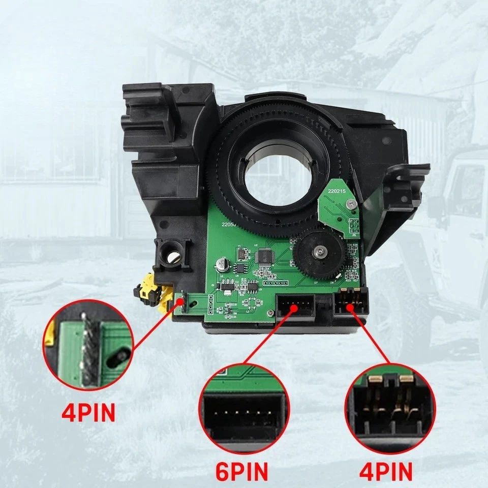 Muelle de reloj para Jeep Wrangler JK 2007-2018 con sensor de ángulo volante Foto 4 de 4