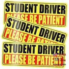 SINGARO Magnet for Car - Please Be Patient, 3Pcs Magnetic Student Driver