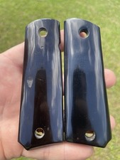 Colt Vintage 1911 Full Size Genuine Buffalo Horn Grips Black Bone Used