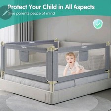 UWRVH Toddler/Child Bed Guard Rail Safety ONE 74.8" SIDE Mesh