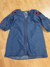 Chic Connection Chambray Dress Medium