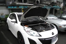 Black Strut Hood Shock Damper Set for 2009-2013 Mazda3 MK2 BL Hatchback Sedan