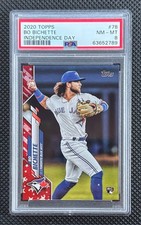 2020 Topps Series 1 Bo Bichette /76 Independence Day SP Rookie RC #78 PSA 8