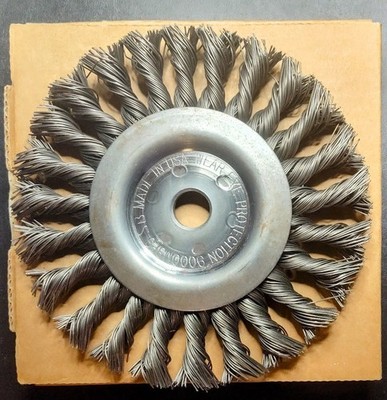 Spiral Brushes Inc. 6'' Knot Wheel, USA Made, New in Box