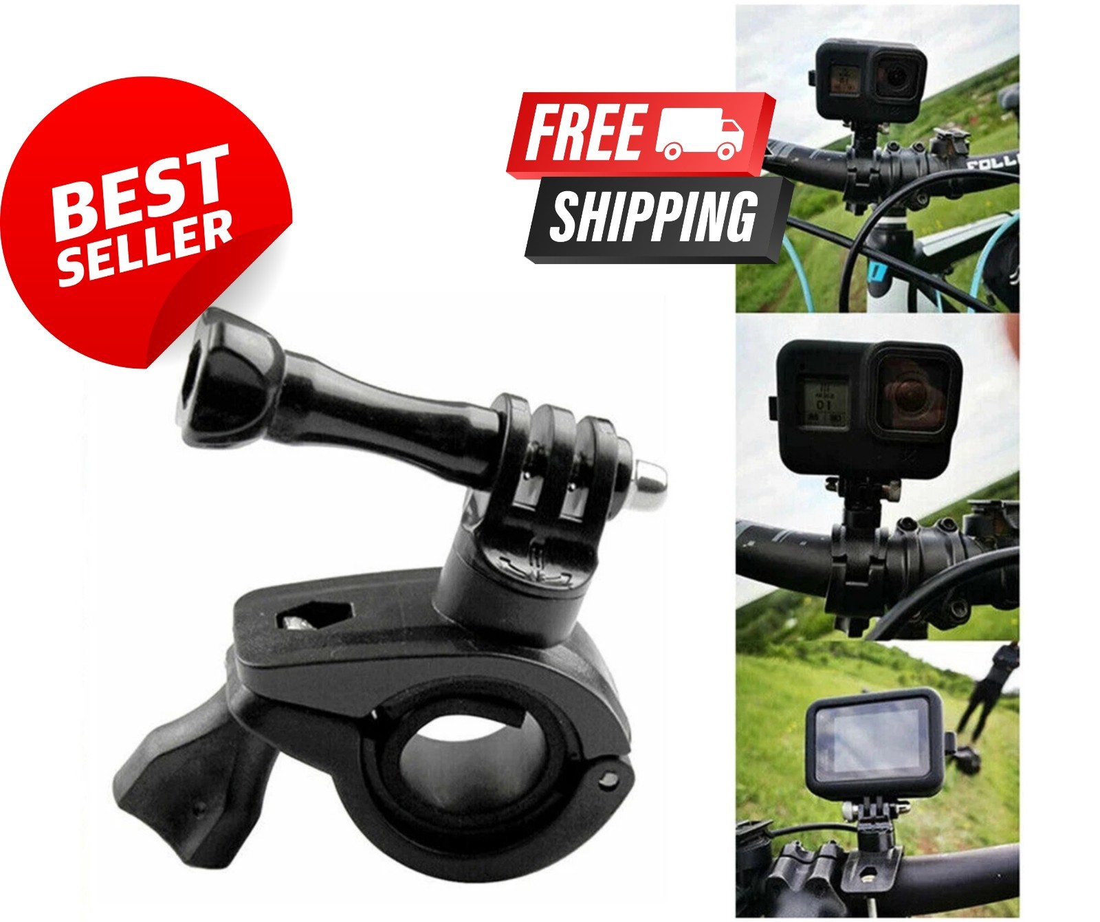 Bike Handlebar Mount Holder Clamp For Gopro Hero 7 8 5 4 3+ 3 2 1 Action Camera