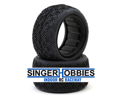 JCONCEPTS 4140-02 Double Bar 2.2'' Rear Buggy Off-Road Tires (2) (Green)