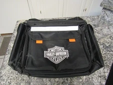 Harley Davidson Saddle Insulated Cooler Bag Picnic Set For Motorcycle W/ Cover