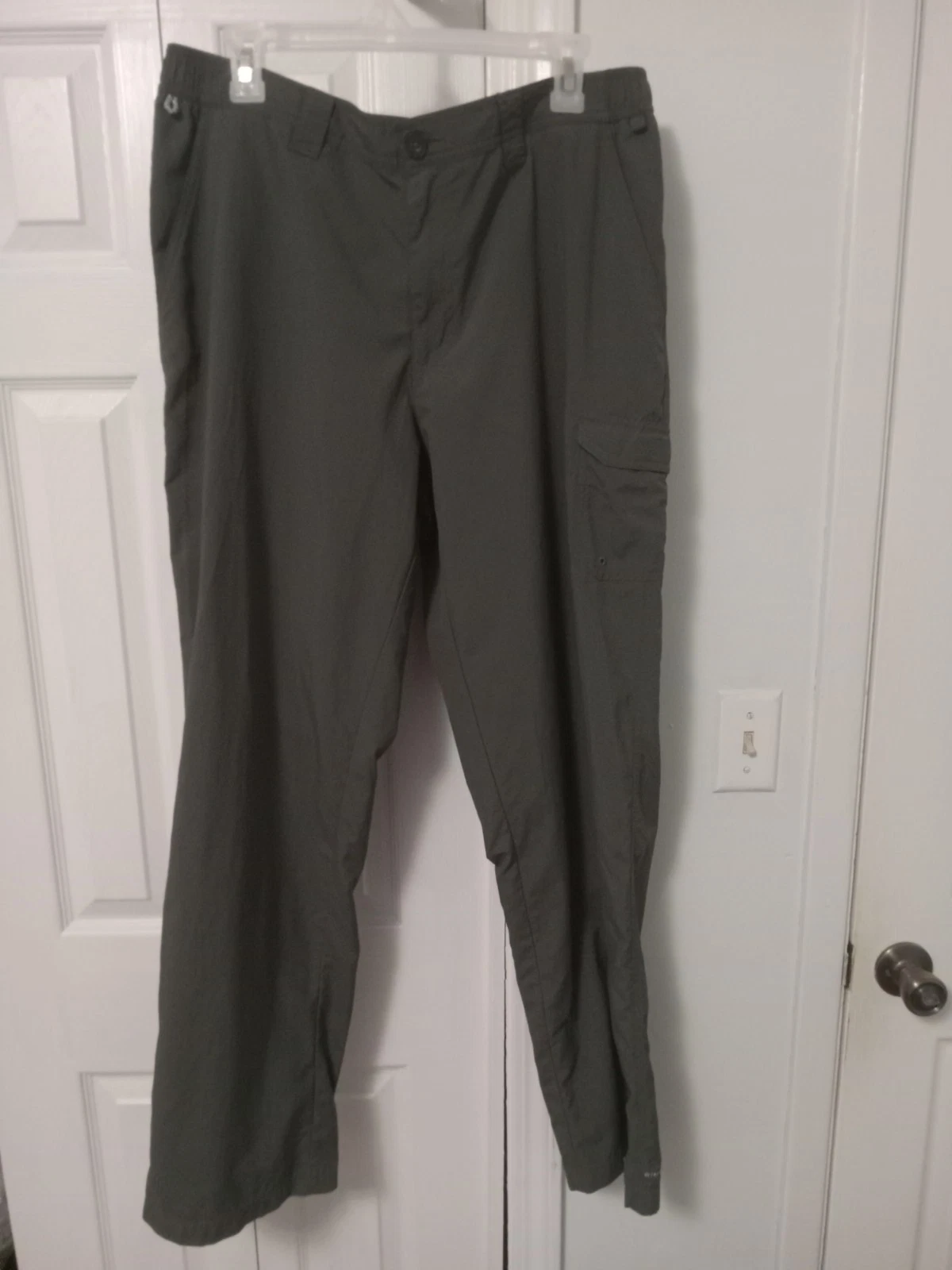 Columbia PFG Omni-Shade Nylon Pants Men’s 38x32 Gray Cargo Pocket Lightweight