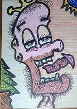 Original Art Mushroom King Psychedelic Shrooms Trippy Sun Was Blue Greatful Dead