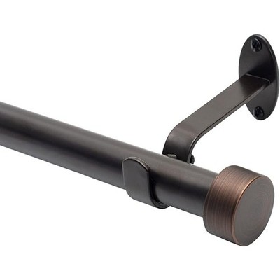 Elrene Serena 1'' Adjustable Curtain Rod 86 to 120 in Antique Bronze