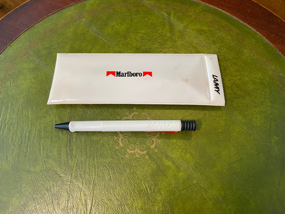 LAMY Safari Kugelschreiber mit Marlboro Kunststoffetui Werbeartikel RAR SELTEN