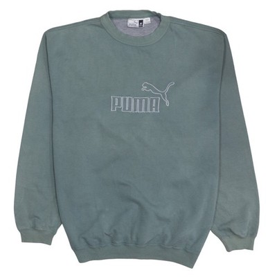 Puma Pullover Sweatshirt Herren grün XL Rundhals
