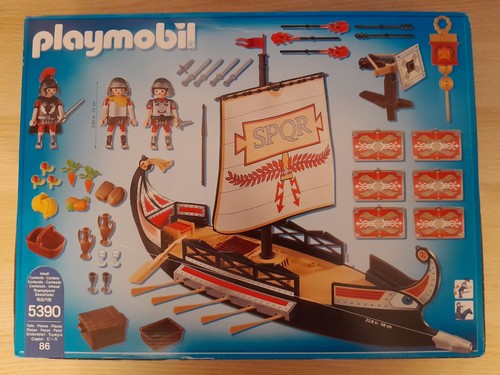 Playmobil 5390 | History Roman Warriors' Ship | 86 Pieces | New Sealed - Afbeelding 2 van 2