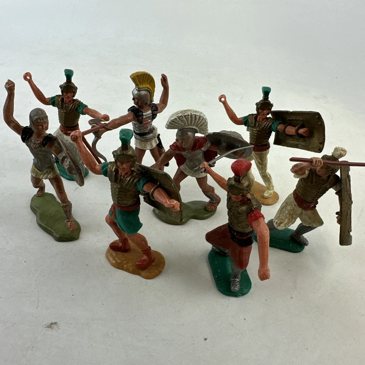 FIGURINE TIMPO ROMAIN CAVALIER VERT ET BLANC ( SANS LE CHEVAL