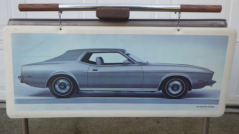 1973 MUSTANG DEALER SHOWROOM HANGING SIGN 73 GRANDE COUPE