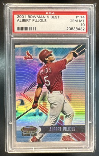 2001 Bowman's Best Albert Pujols #174 RC Cardinals PSA 10