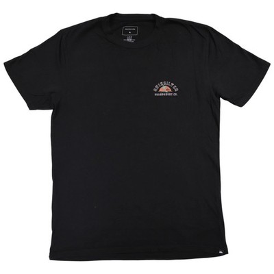 Quiksilver Womens T-Shirt Boardshort Co Size L Black Short Sleeve Crew Neck