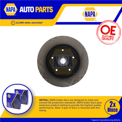 2x Brake Discs Pair Solid Rear 274mm NBD5422 NAPA Set 402029646R 432000007R New