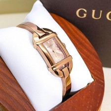 GUCCI Watch Pink Gold GG Pattern Bangle Ladies GUCCI,17668
