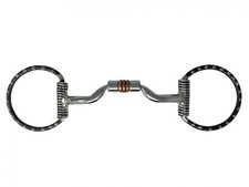 Showman Stainless Steel D-Ring Bit w/ Low Port Mouth  Copper Roller Center