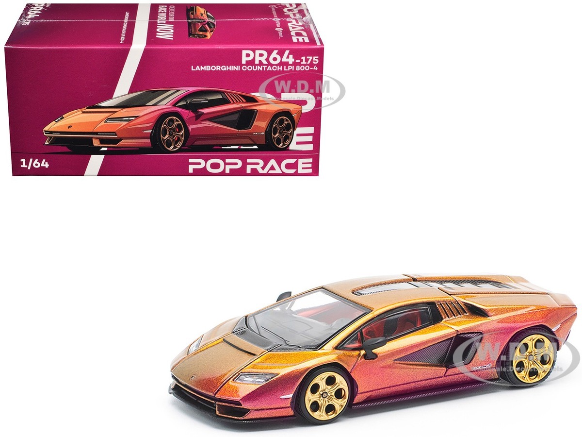 LAMBORGHINI COUNTACH LPI 800-4 BLU HAL 1/64 DIECAST MODEL BY POP