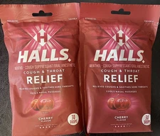 Halls Cough Drops Cherry 30ct  ( 2 pack ) --