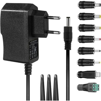 AC Adapter 5V 2A Netzteil Netzadapter mit 8 DC Steckern USB Ladegerät 220V zu DC