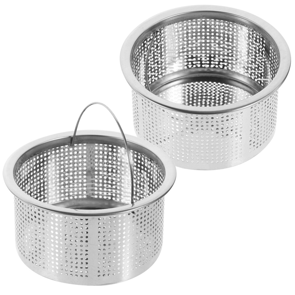 2pcs Stainless Steel Kitchen Sink Drain Strainers Bathroom Sink