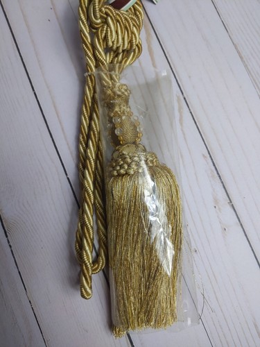 Curtain Tieback Allen + Roth 26" Cord Rope 6.5" Tassel GOLD DARK GOLD #0172902