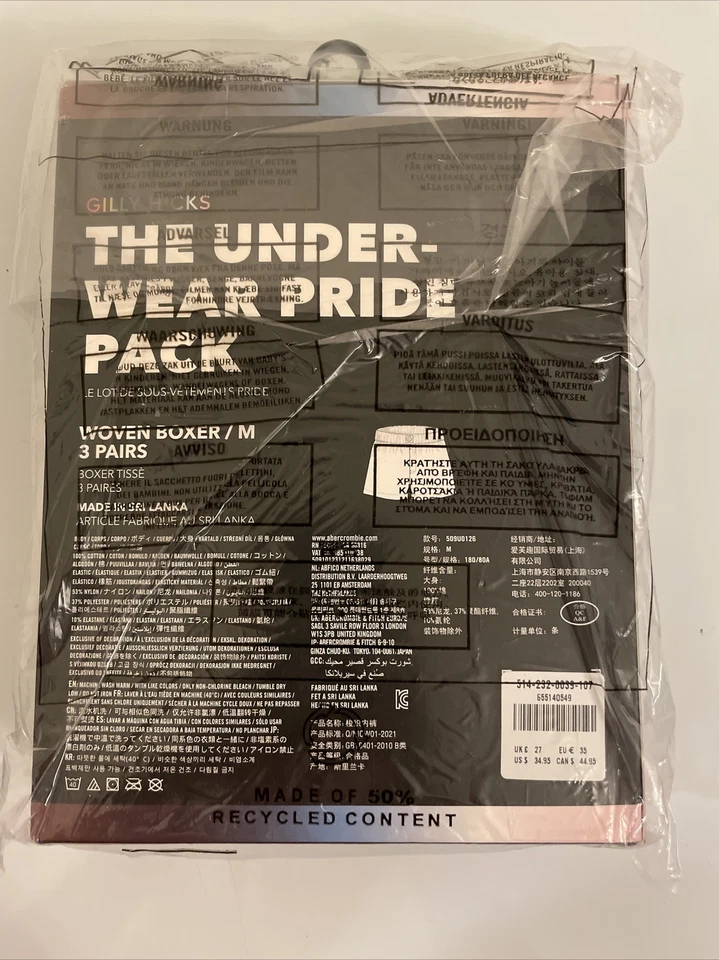 Boxers tejidos Gilly Hicks The Underwear Pride 3 piezas azul blanco rosa M (31-32) #B1 Foto 3 de 4